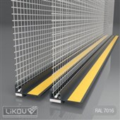 LIKOV LS-VHL 06 lišta okenní začišť. 6mm s krycí lam. a s tk.100mm délka 2,4m antracit
